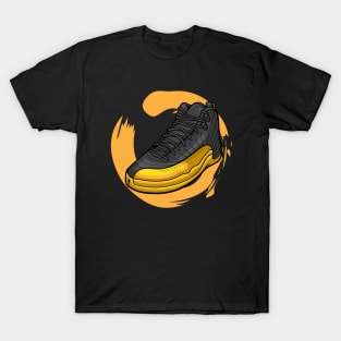 AJ 12 Retro Black UNV Gold Sneaker T-Shirt